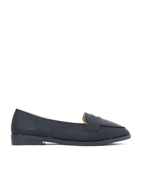 sharon by khadims women's black casual loafers