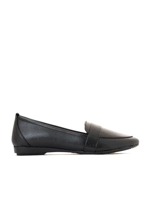 sharon by khadims women's black formal loafers