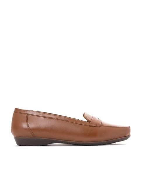sharon by khadims women's brown casual loafers
