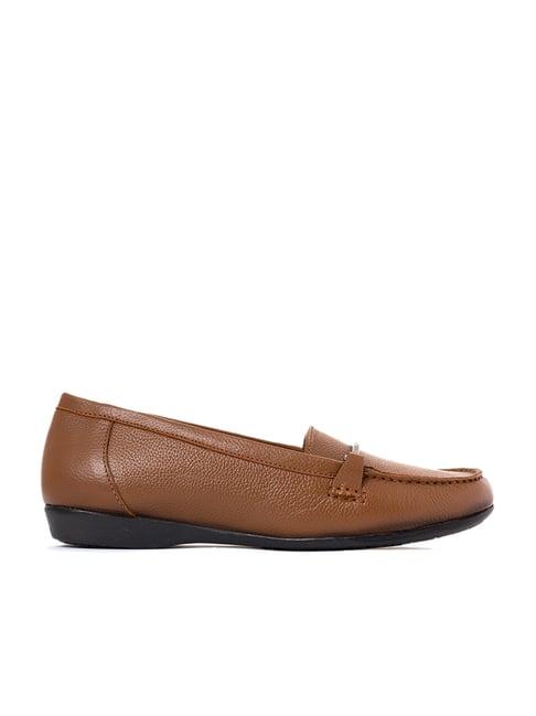 sharon by khadims women's brown casual loafers