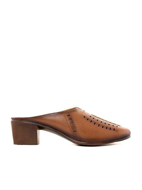 sharon by khadims women's brown mule shoes