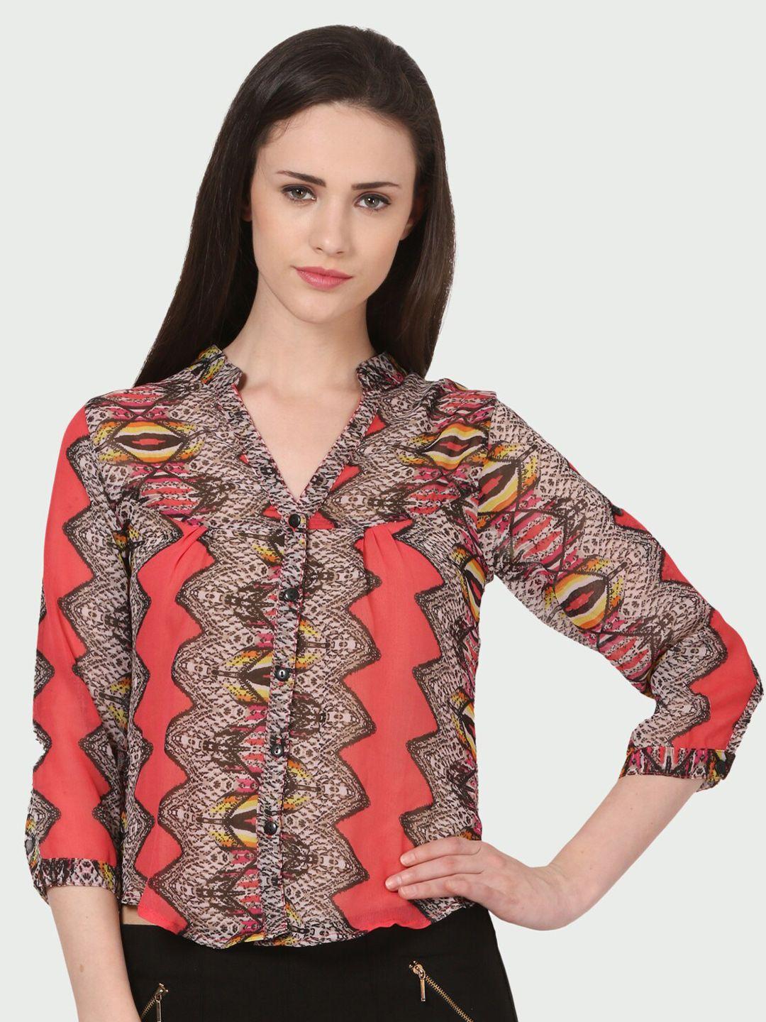 shashvi women printed casual shirt