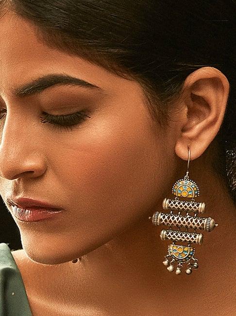 shaya 92.5 sterling silver srasta step earrings for women