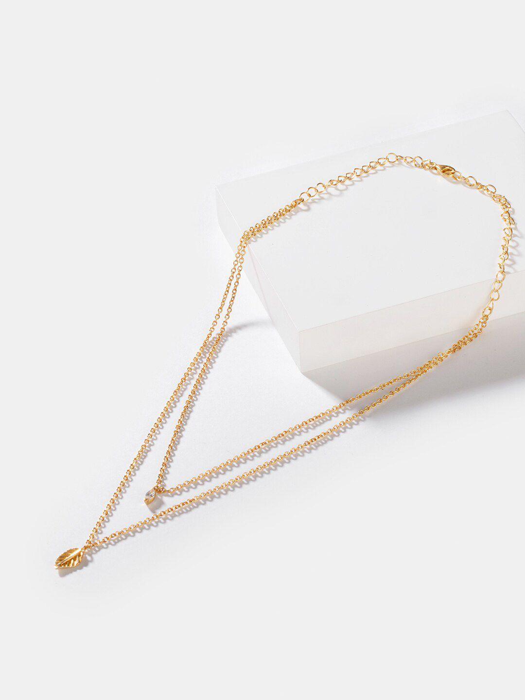 shaya gold-plated & 925 sterling silver layered chain