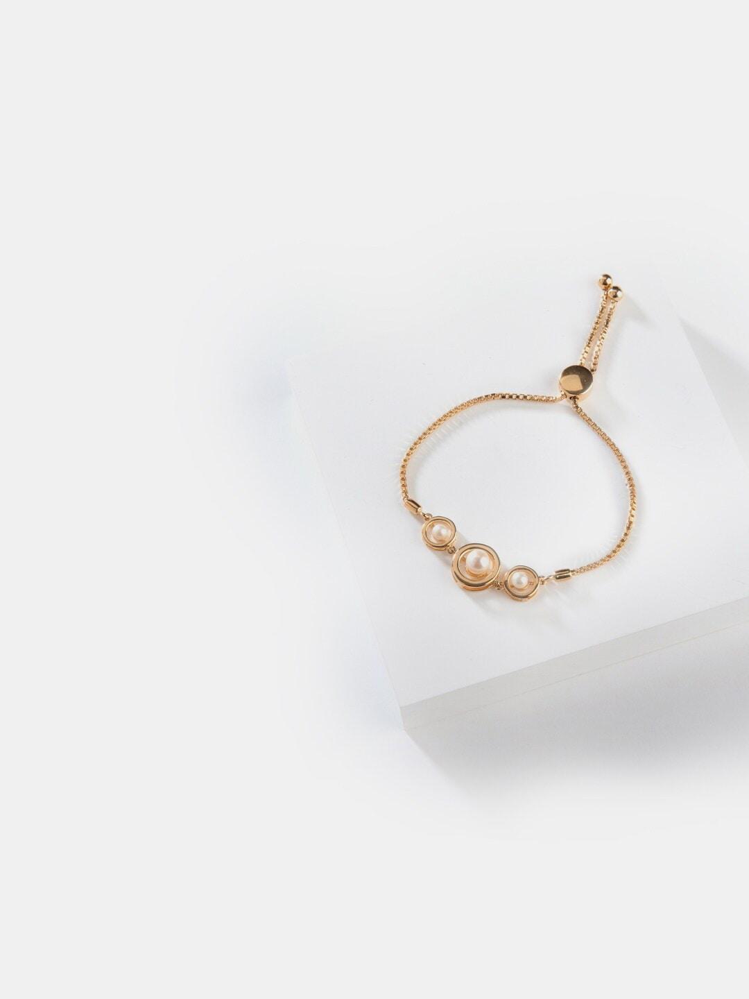 shaya women gold-plated & white sterling silver wraparound bracelet