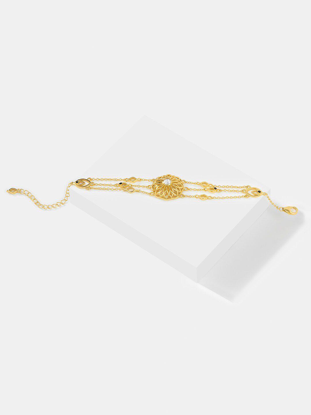 shaya women sterling silver gold-plated wraparound bracelet