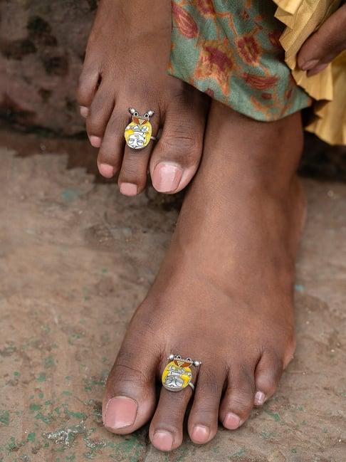 shaya 92.5 sterling silver shokhi casual toe-ring for women