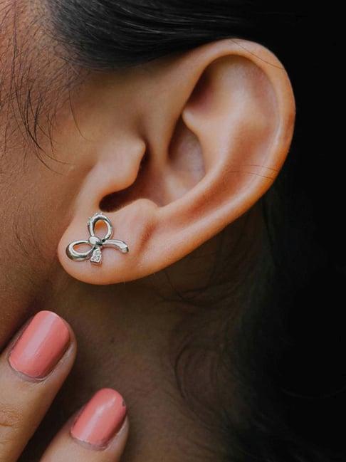shaya 92.5 sterling silver take a bow earrings for women