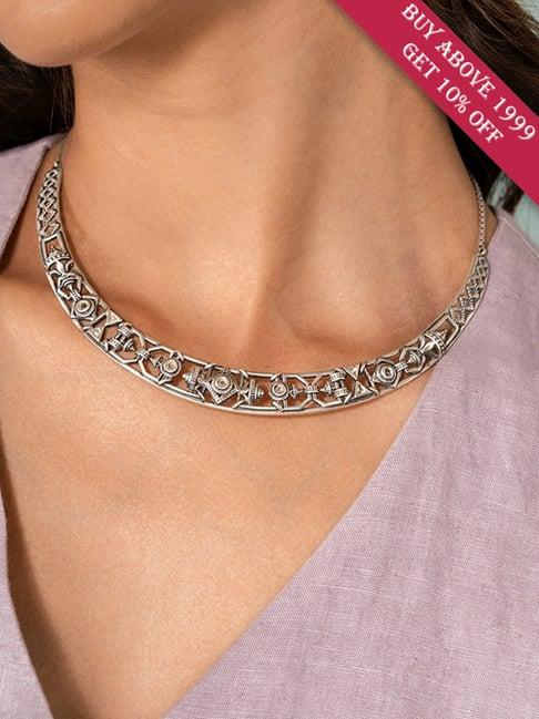 shaya 92.5 sterling silver white gold a muse called jyoti portia necklace for women