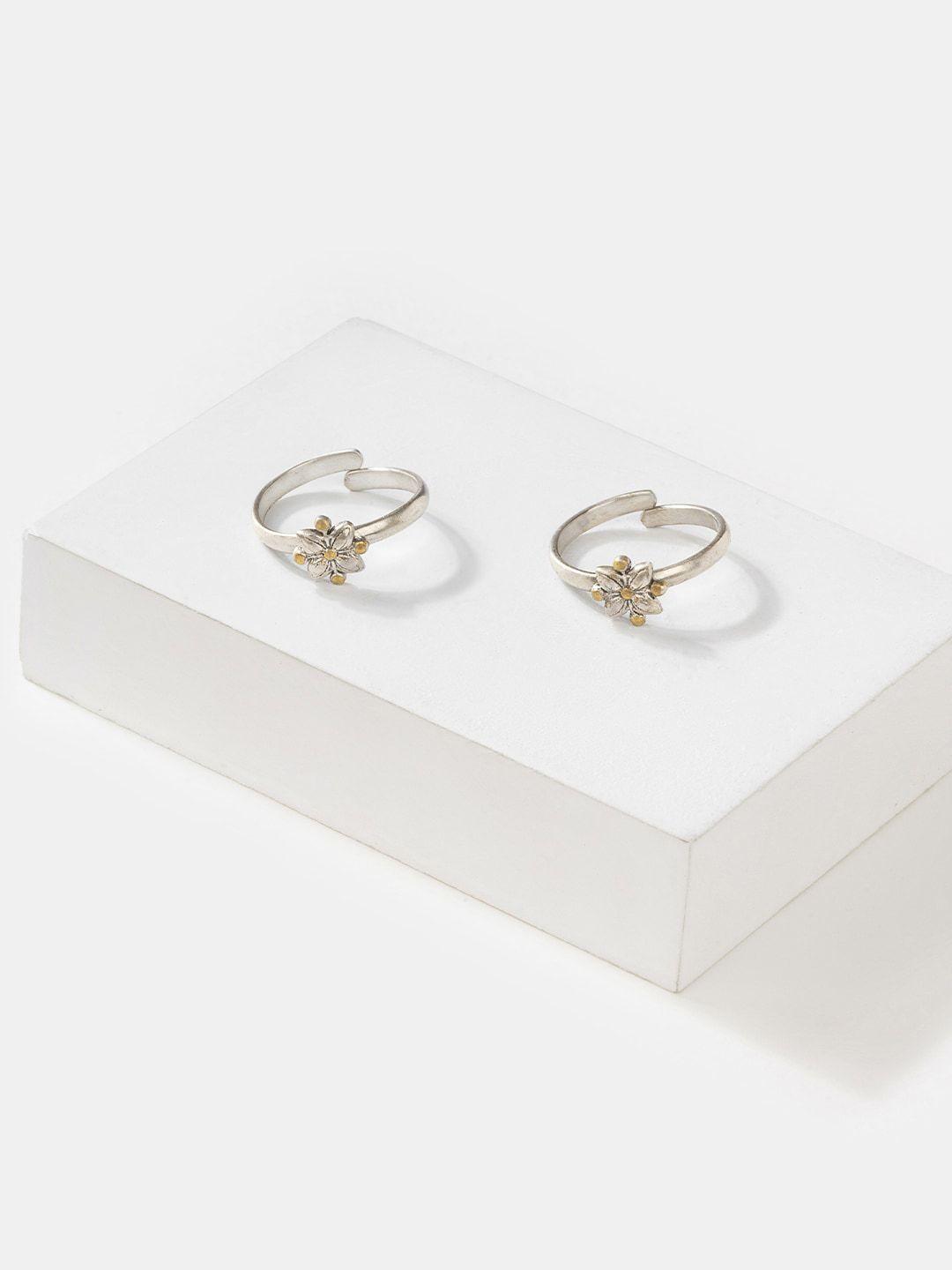 shaya set of 2 925 sterling silver dual plated toe rings