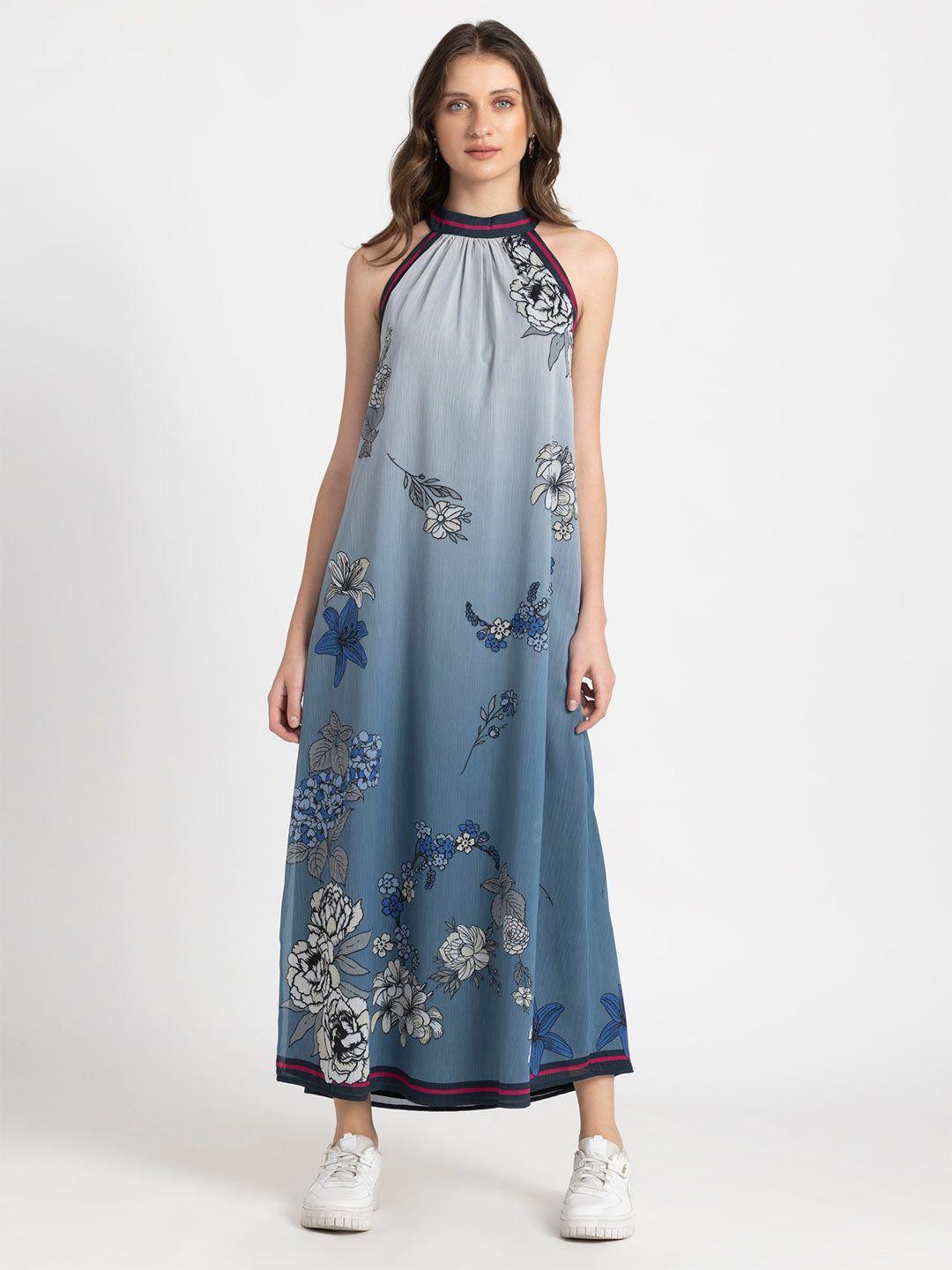 shaye floral printed chiffon maxi dress