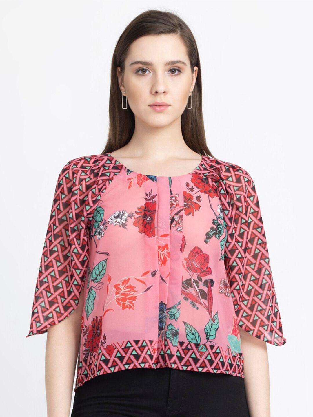 shaye floral printed raglan sleeves top