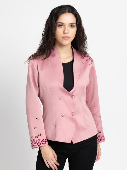 shaye pink floral print blazer