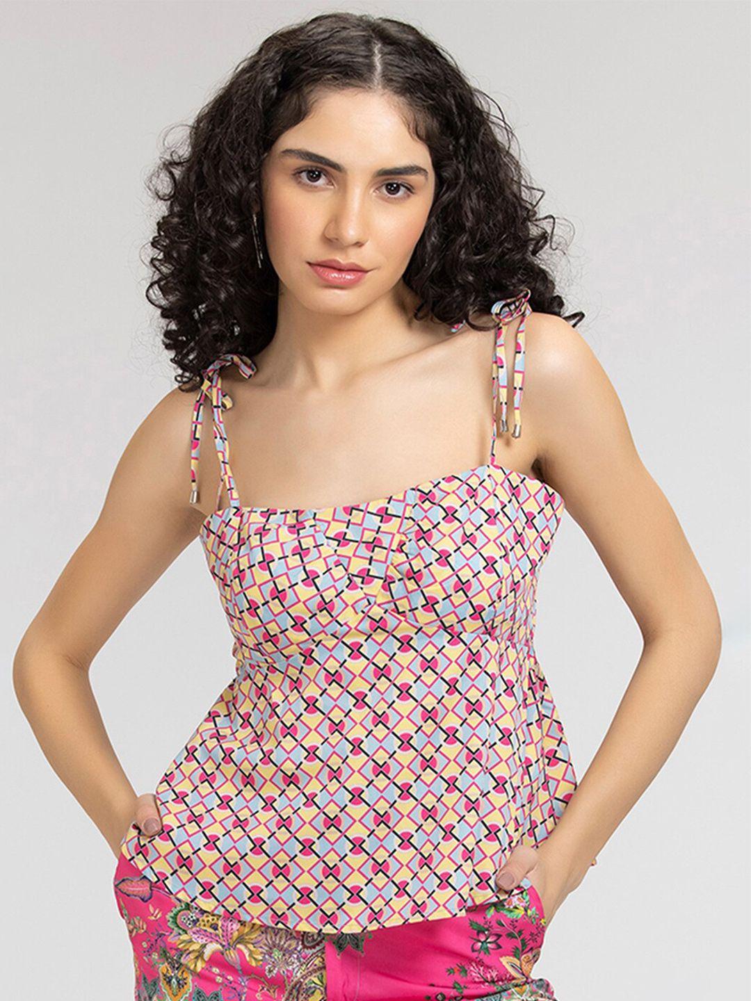 shaye women geometric print casual top