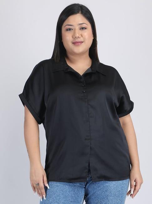 shaye black regular fit shirt