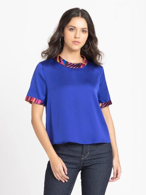 shaye blue regular fit top