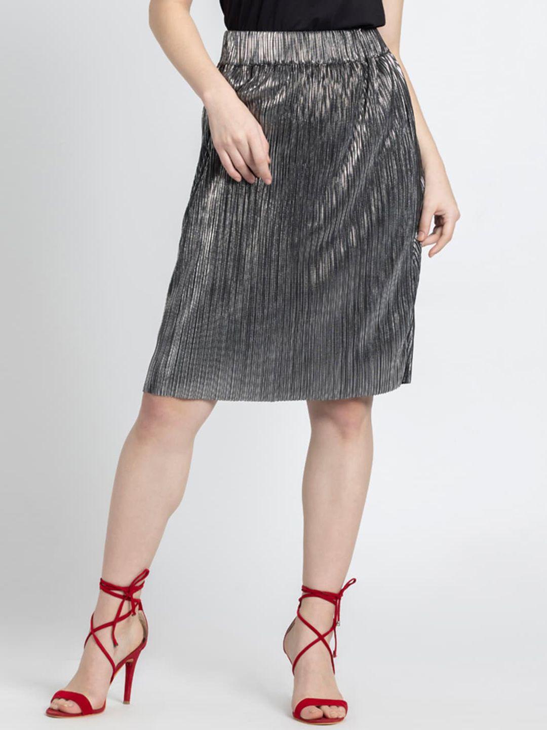 shaye embellished knee length a-line skirt