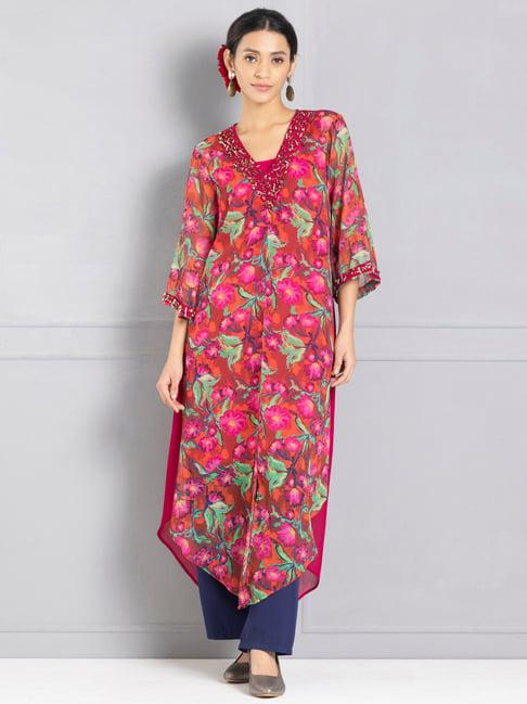 shaye multicolor embellished kurta