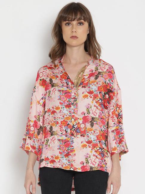 shaye peach printed top