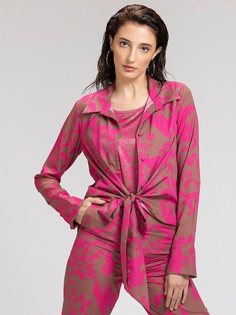 shaye pink printed shirt