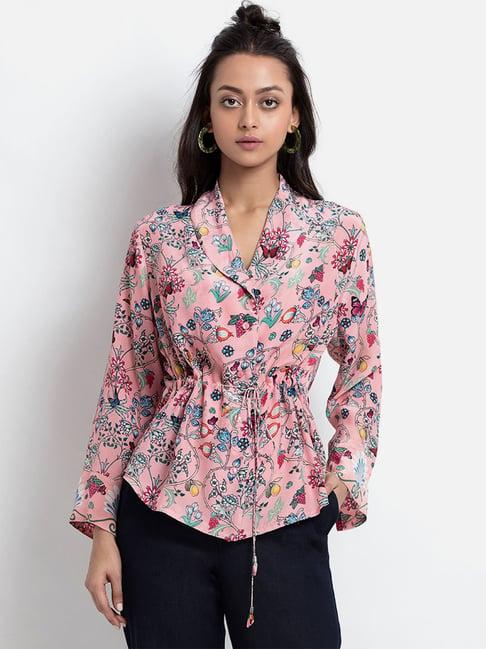 shaye pink printed top