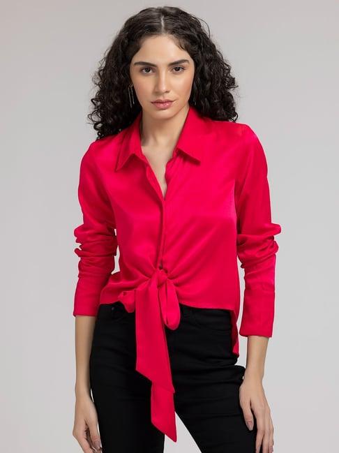 shaye pink regular fit shirt