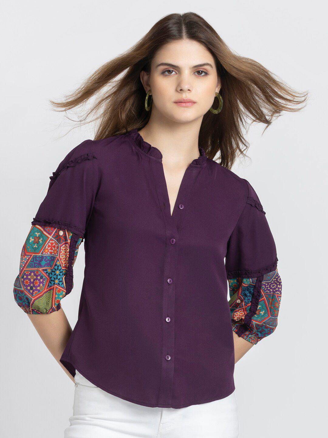 shaye printed comfort opaque casual shirt