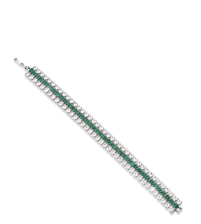 shaze silver & green hype me up erin isle statement bracelet