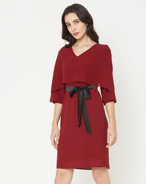 sheath dress with 3/4th sleeves