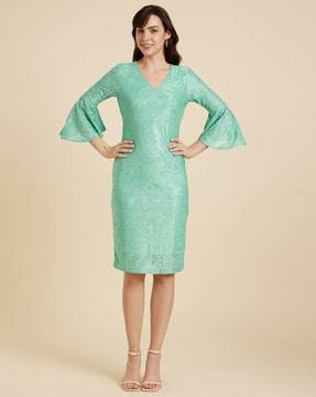 sheath dress with back zip-closure