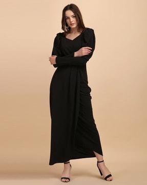 sheath maxi with square-neck