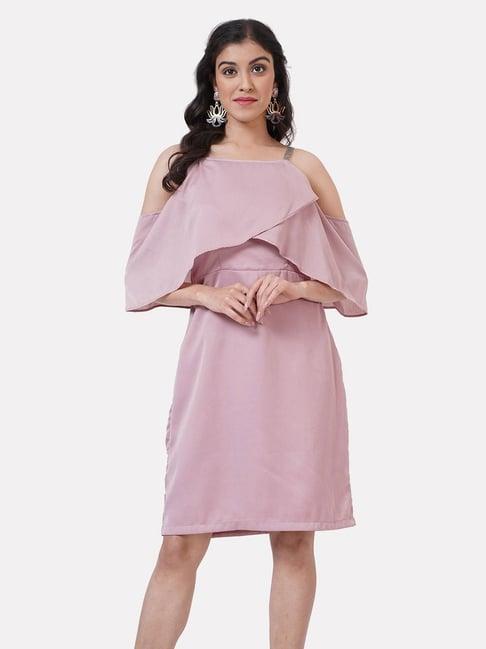 sheczzar pink knee length dress