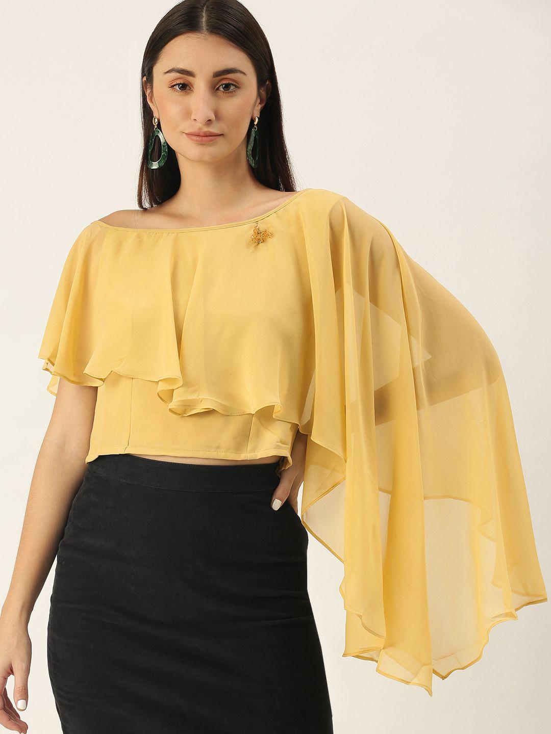 sheczzar yellow layered regular top