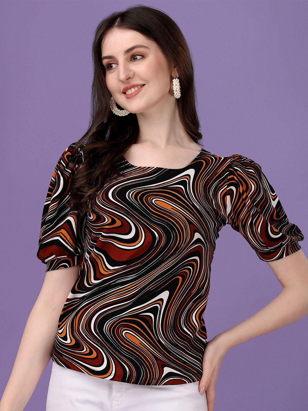 sheetal associates abstract printed crepe top