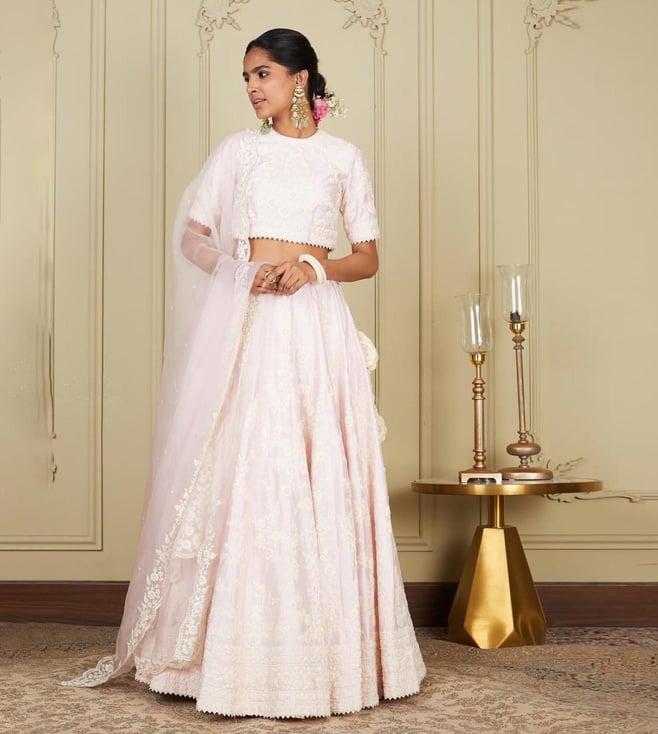 sheetal batra myra pearl blush lehenga with blouse and dupatta