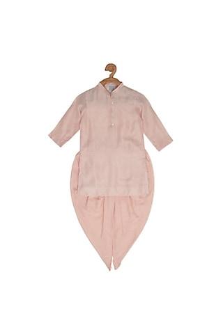 shell-pink kurta set for boys