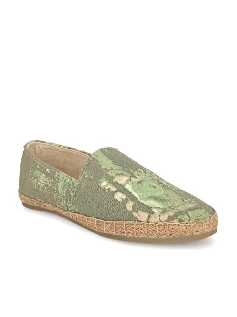 shences men's green espadrille shoes