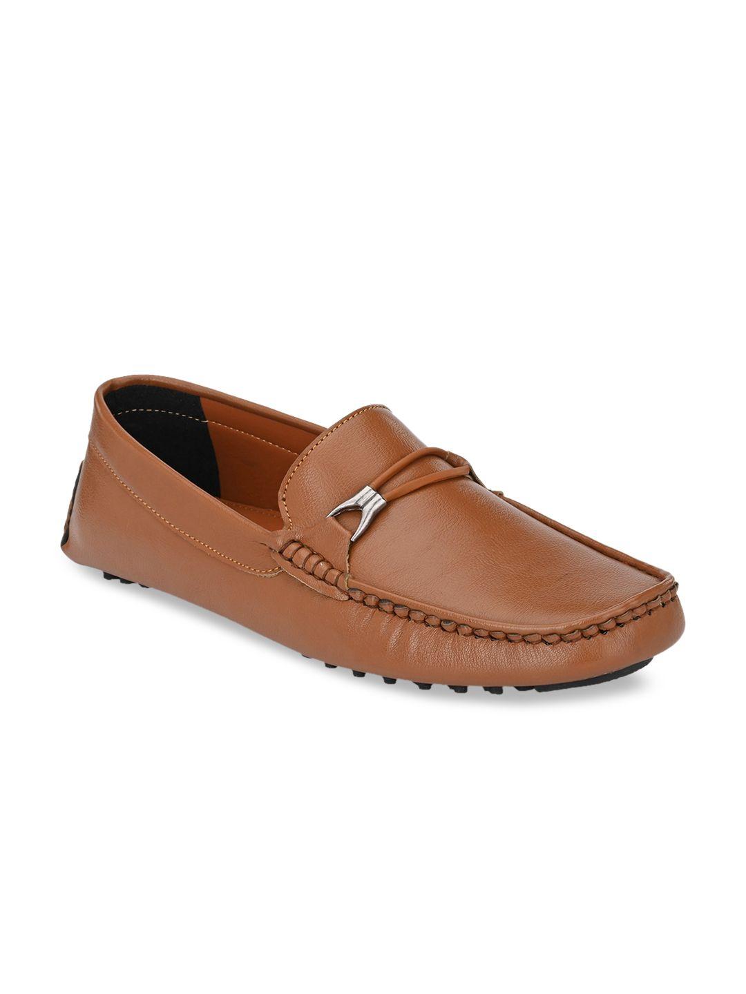 shences men tan brown leather loafers casual shoes