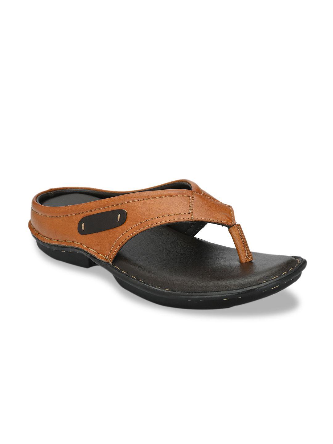 shences men tan solid sandals