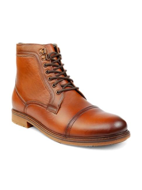 shences tan derby boots