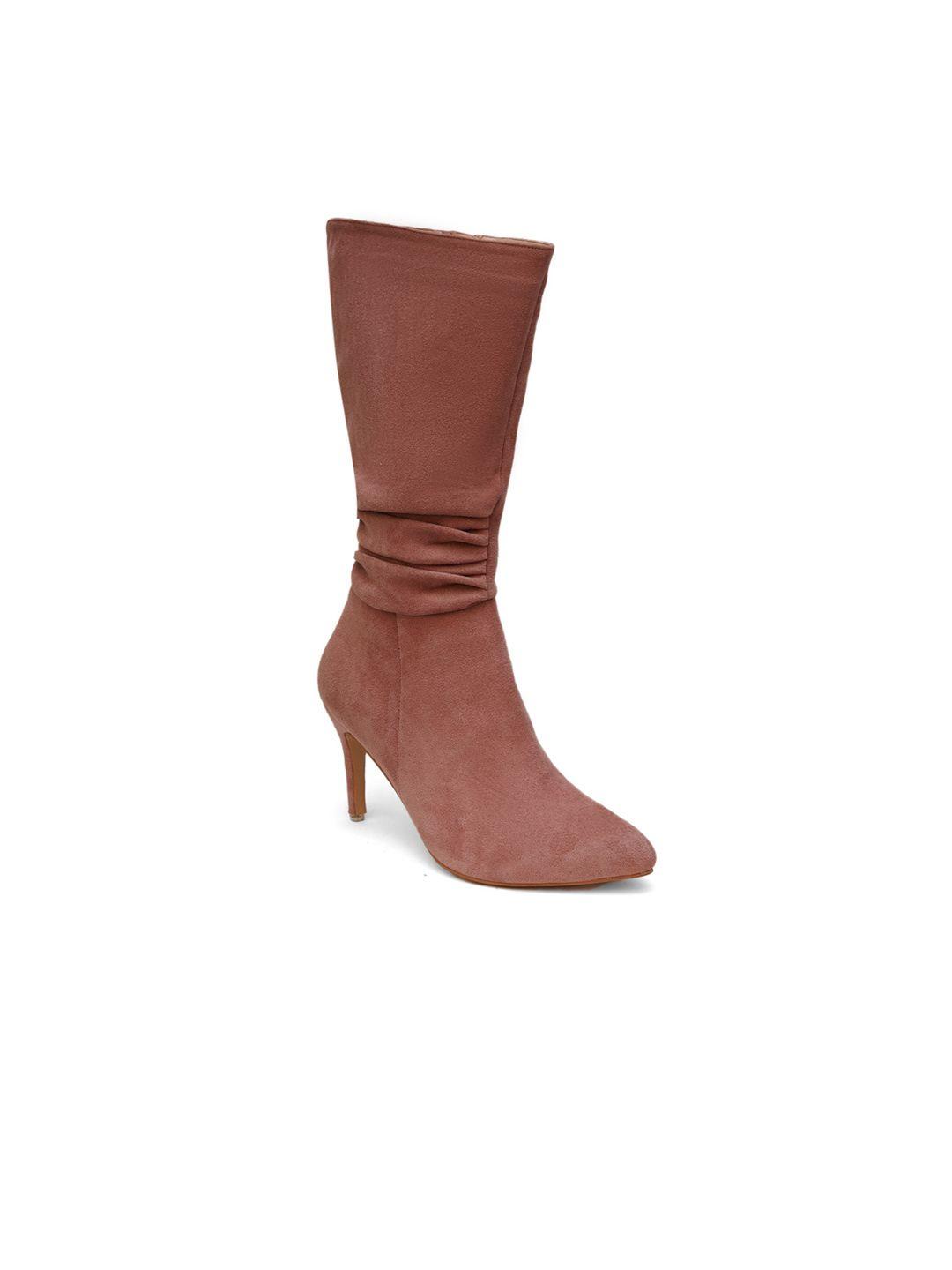 sherrif shoes women slim heeled high-top slouchy boots