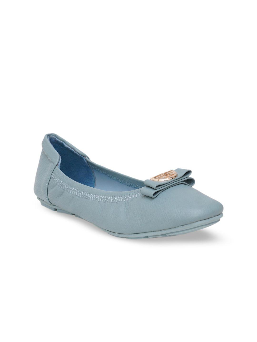 sherrif shoes textured ballerinas flats with bows