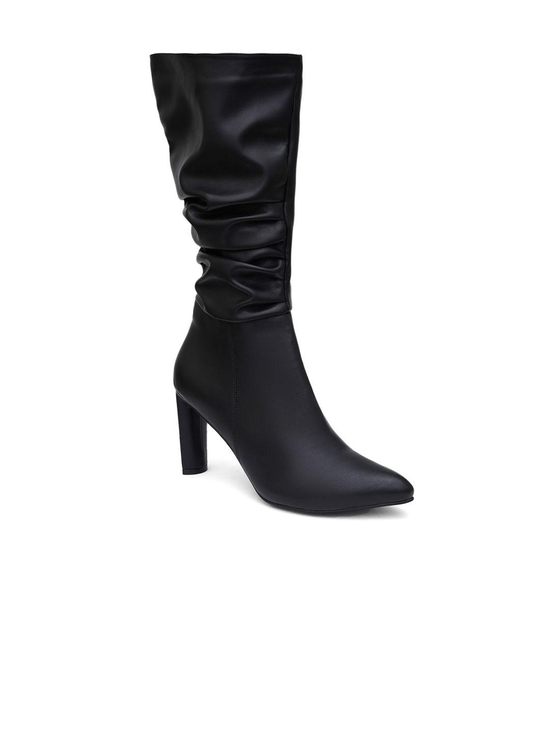 sherrif shoes women block-heeled high-top slouchy boots