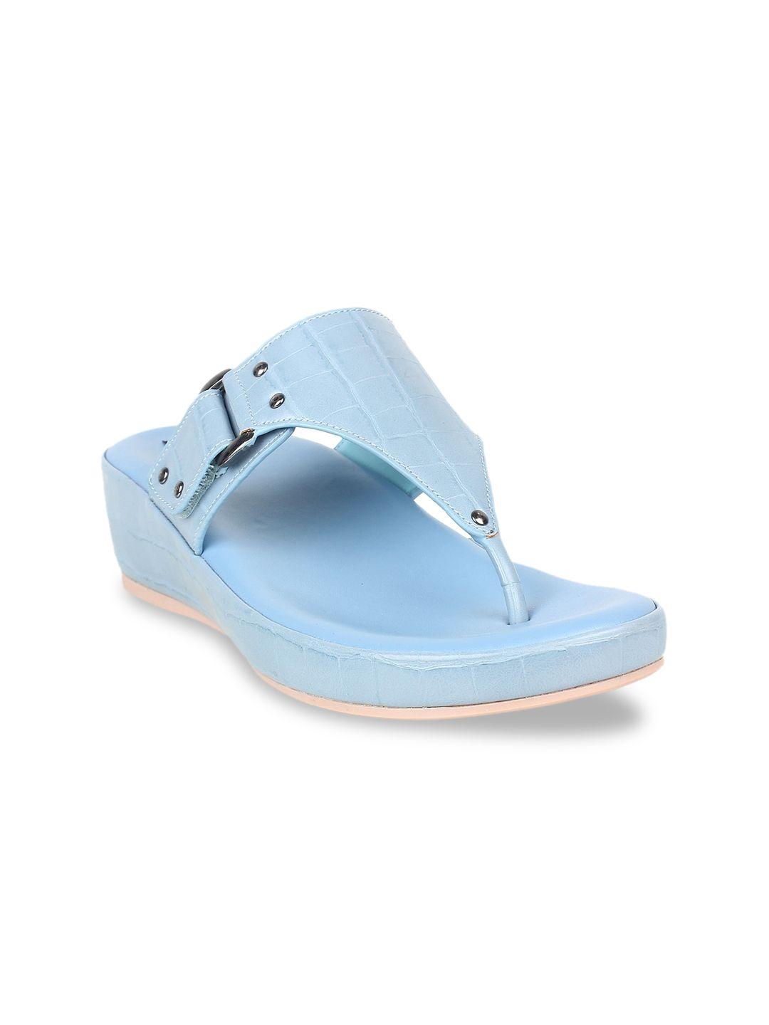 sherrif shoes women blue solid wedges