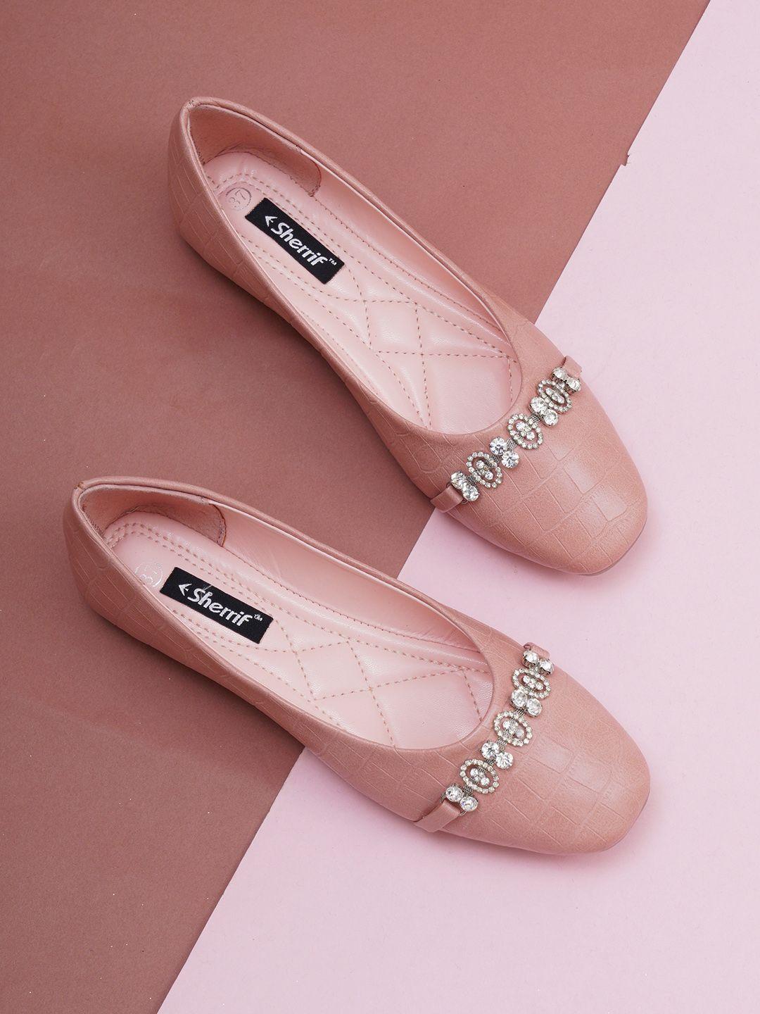 sherrif shoes women pink ballerina flats