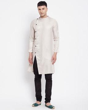 sherwani kurta with asymetrical cut