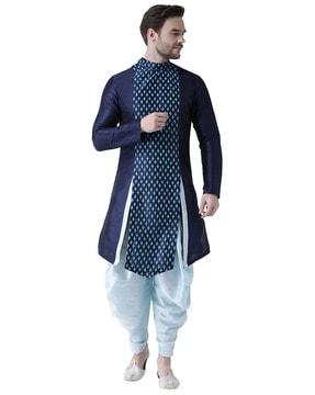 sherwani kurta with block print