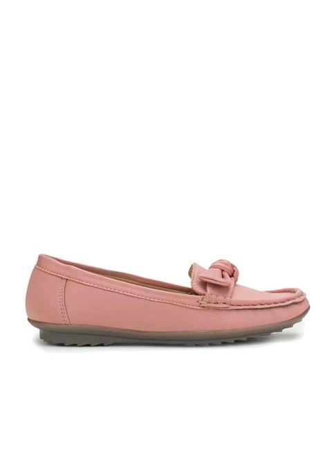 shezone  women's peach casual loafers