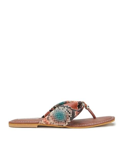 shezone  women's multicoloured thong sandals