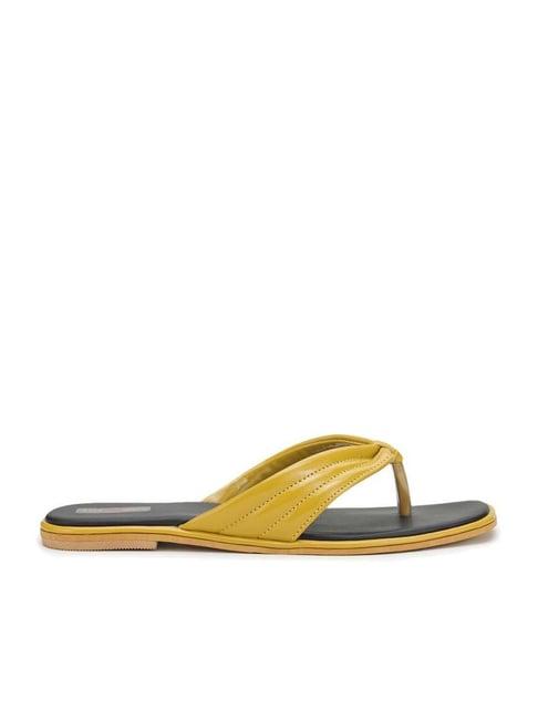shezone  women's mustard thong sandals